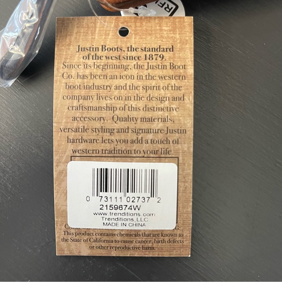 Justin Turquoise Naja Concho Brown Wallet - Picture 7 of 7